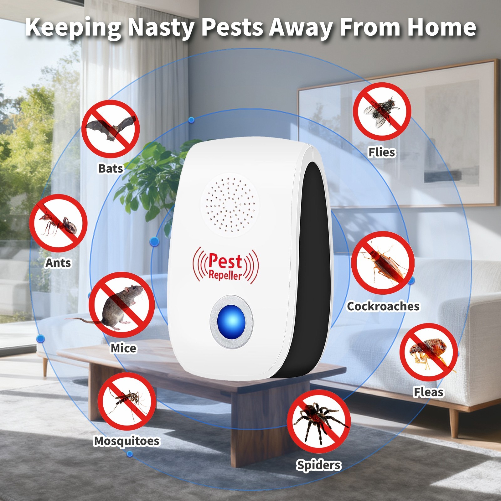 20 Pack Ultrasonic Pest Control Repellers Electronic Repellent Mice Rat for Home