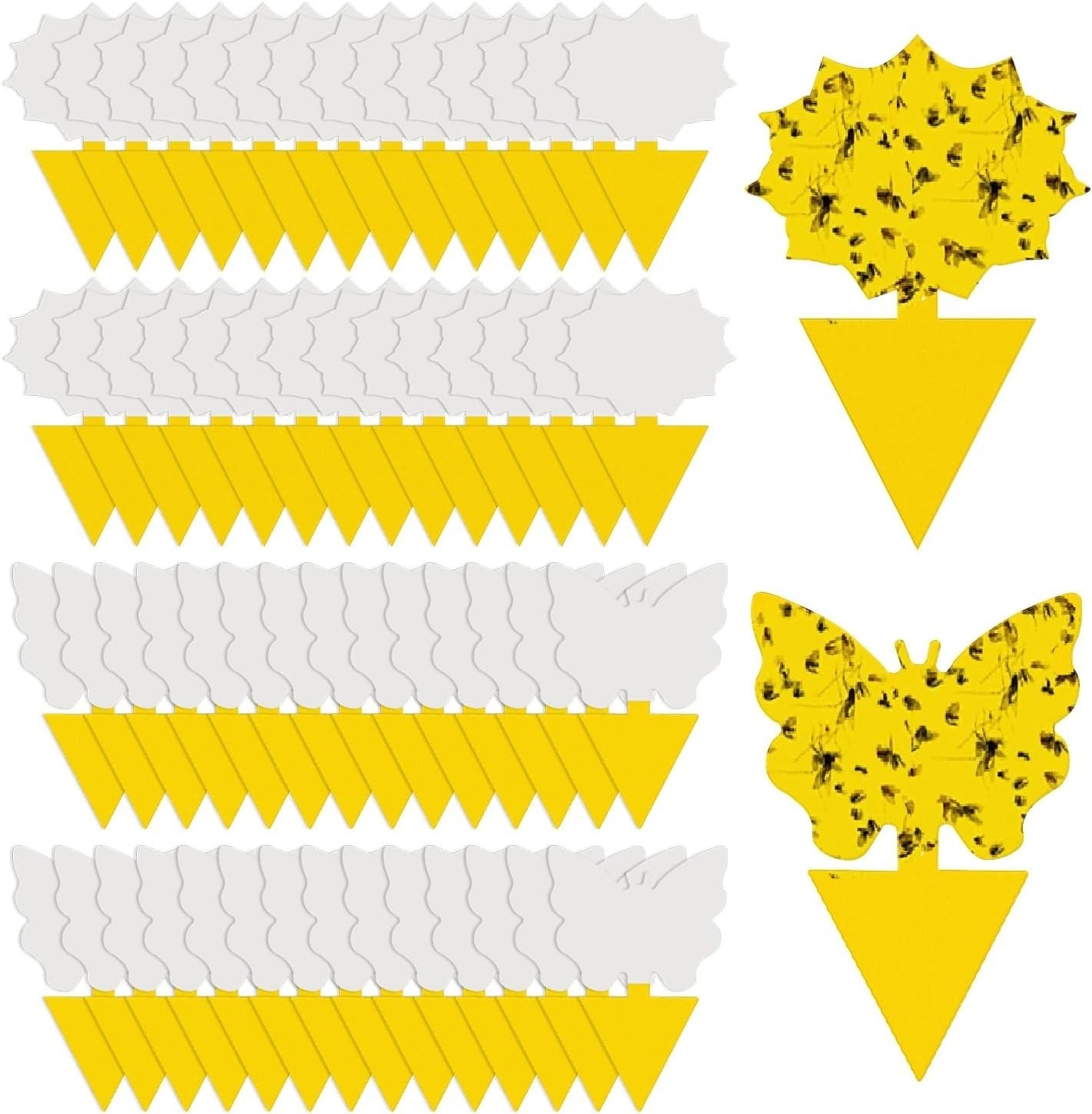 58 Pack Flying Insect Traps for Plants, Yellow Sticky Traps for Gnat, Flying Bug