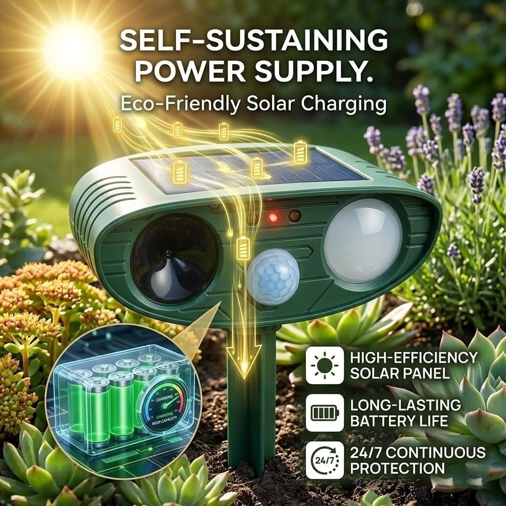 2Pack Sonic Fortress Pro Deer Repellent Solar Ultrasonic Animal Repellent Outdoo