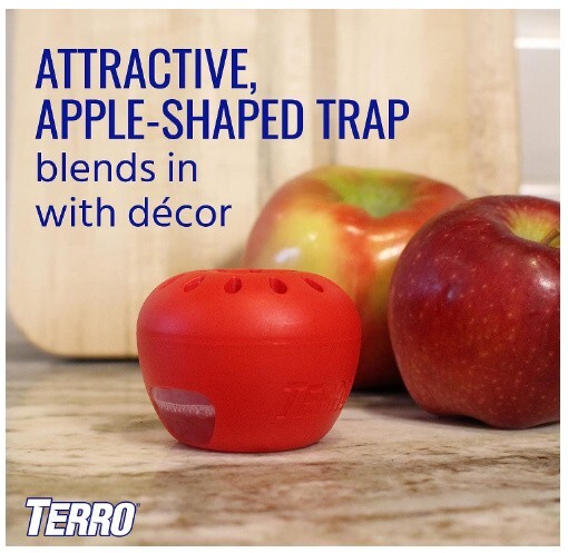 TERRO Indoor Fruit Fly Trap with Built in Window 2 Traps + 90 day Lure Supply