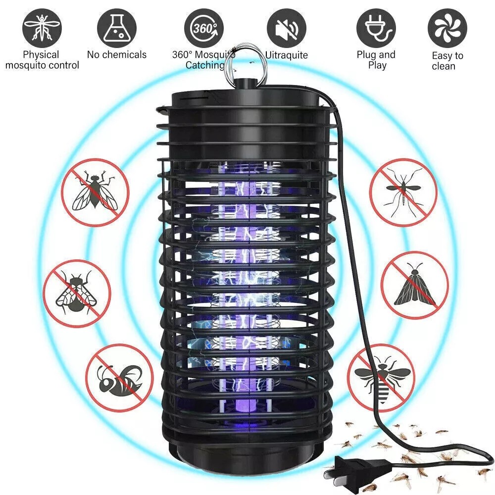 2 Pack Mosquito Fly Bug Insect Zapper Killer Indoor Outdoor Electronic Trap Lamp