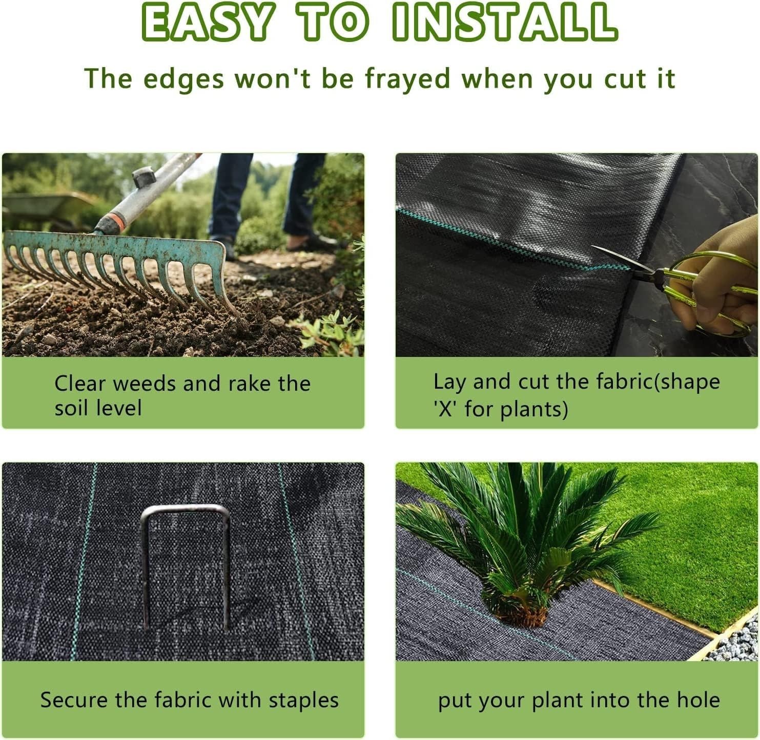 Durable 3ft x 50ft Weed Blocking Fabric for Gardens & Driveways – Easy Install