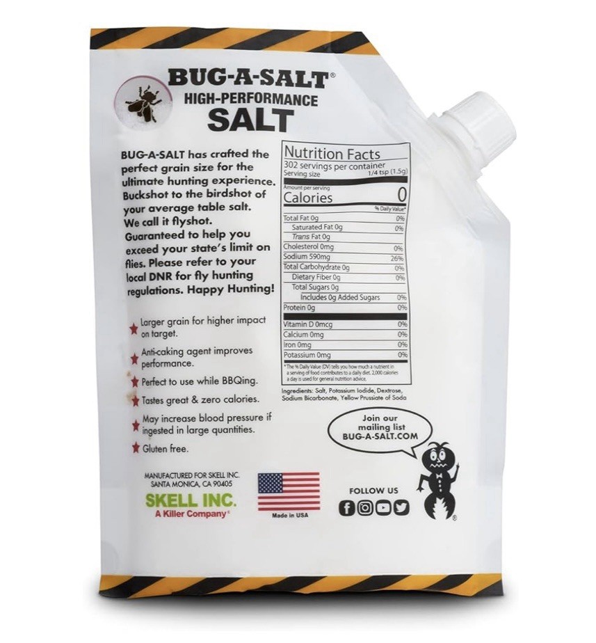 BUG-A-SALT High Performance Salt Double Pack 18oz Salt Pouch X2