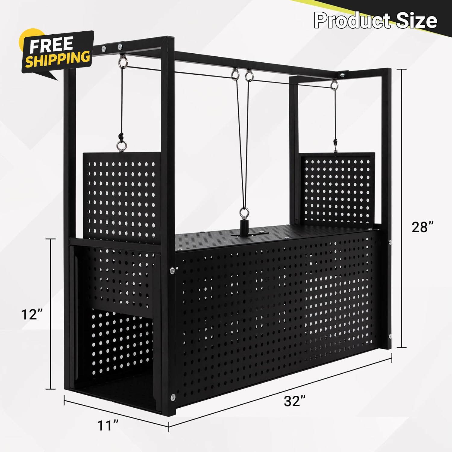 Live Animal Trap Cage 32’’, Heavy Duty Steel Live Animal Trap, Humane Catch