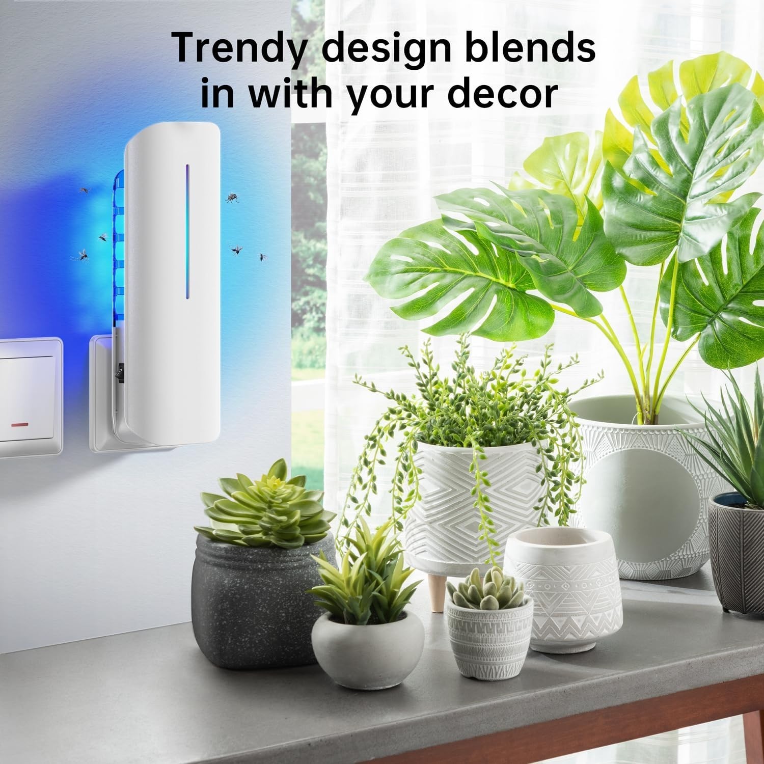 Sleek Plug-in Flying Insect Zapper with 10 Refill Boards – Modern Home Essential