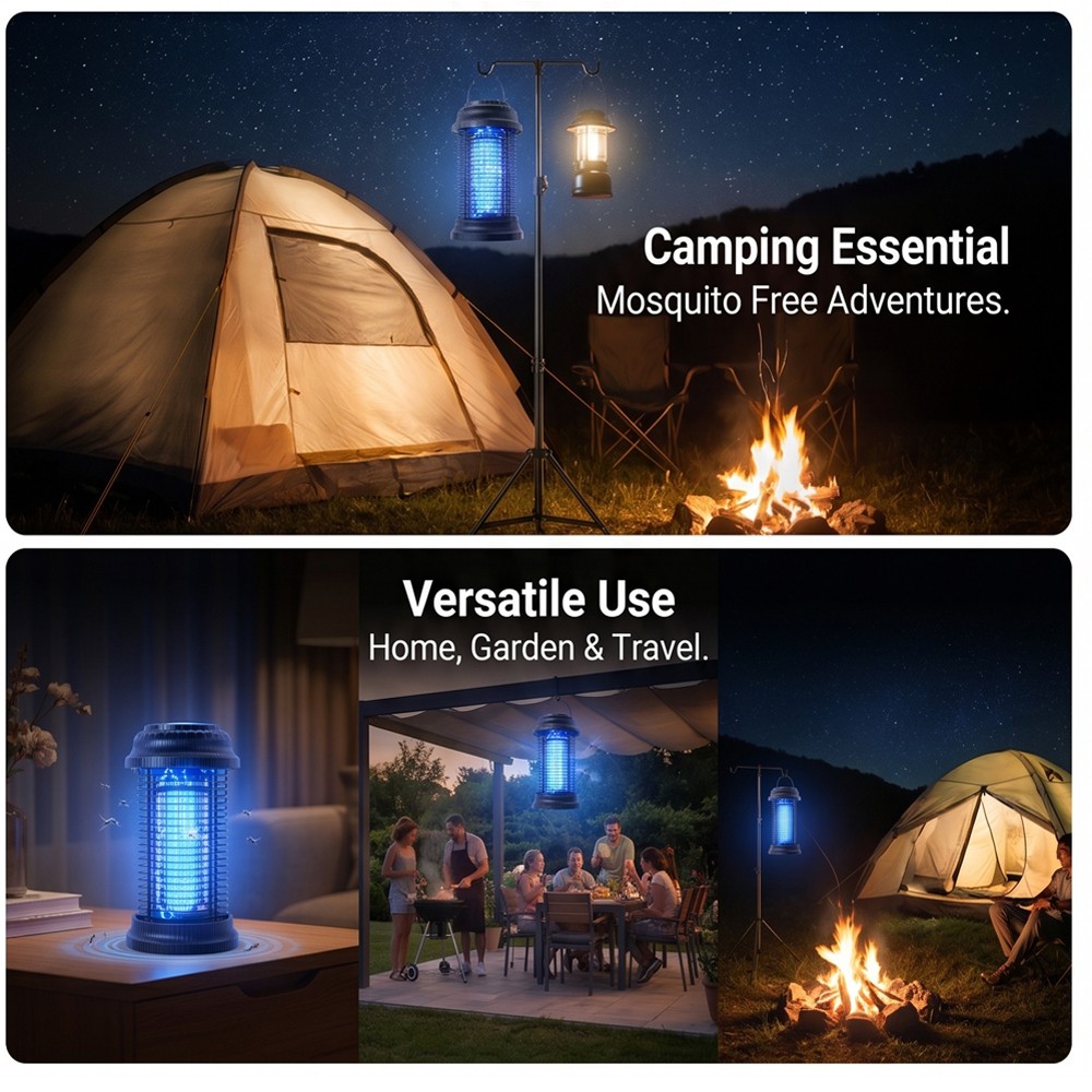 4500V High Voltage Bug Zapper 20W Mosquito Killer Lamp for Indoor Outdoor Use