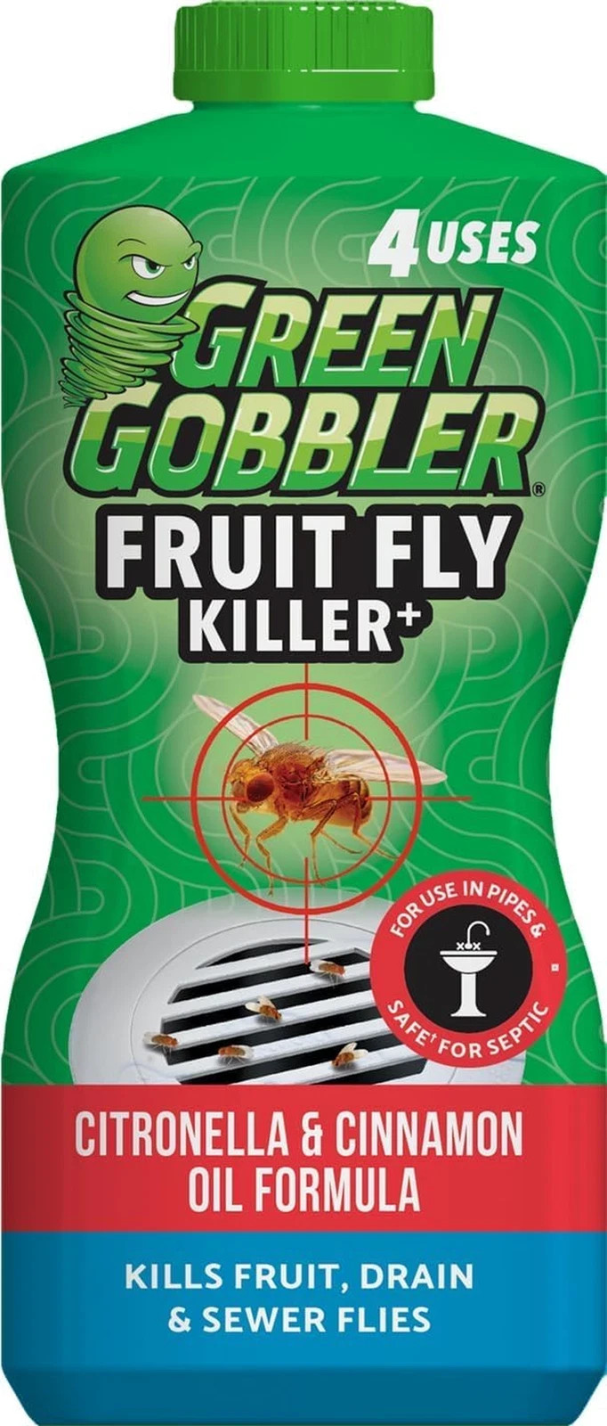 Fruit Fly Killer+ – Kills Fruit Flies, Drain Flies & Sewer Flies, Gel Treatment