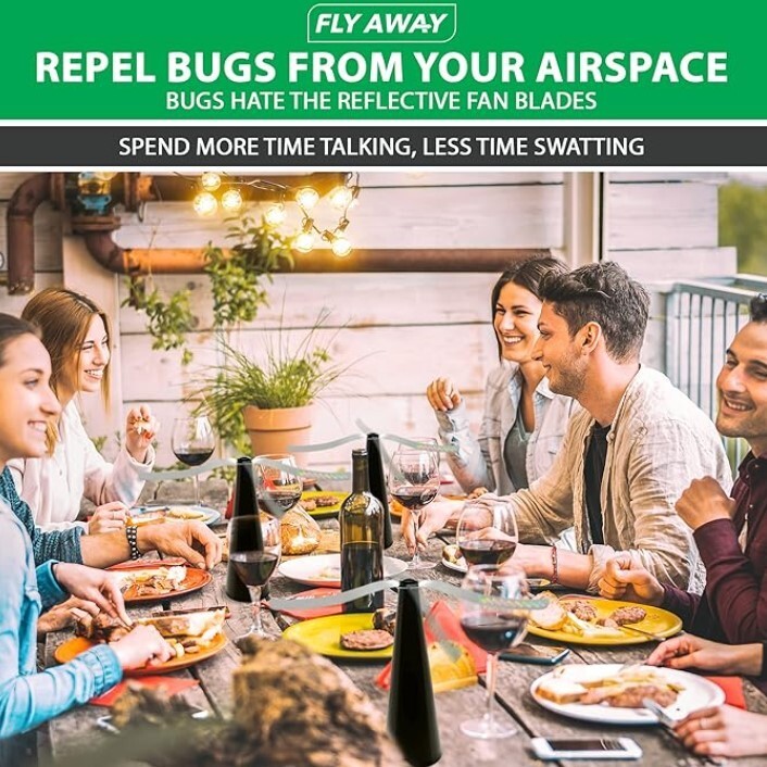 Fly Away Pest Repellent Fan Keep Pests Away from Outdoor/Indoor Tables Picnics