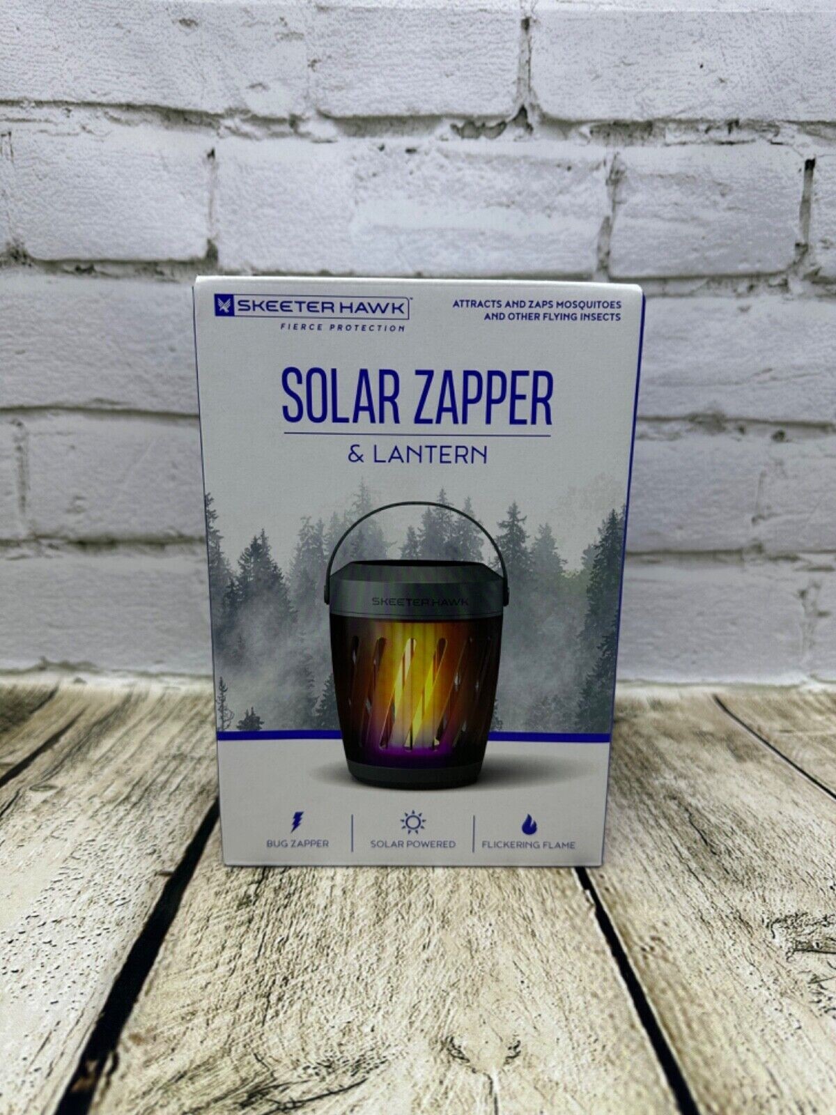 Skeeter Hawk Solar Zapper & Lantern SKE-ZAP-1007 w/ Flickering Flame, USB-C Tech