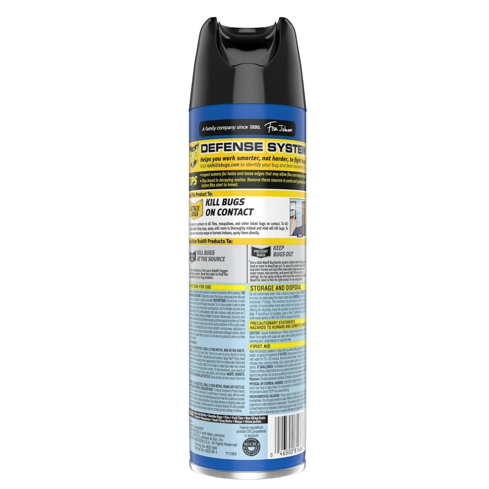 Raid Flying Insect Killer 18 oz Spray Bug Mosquito Fly Gnat Fruit Fly Indoor