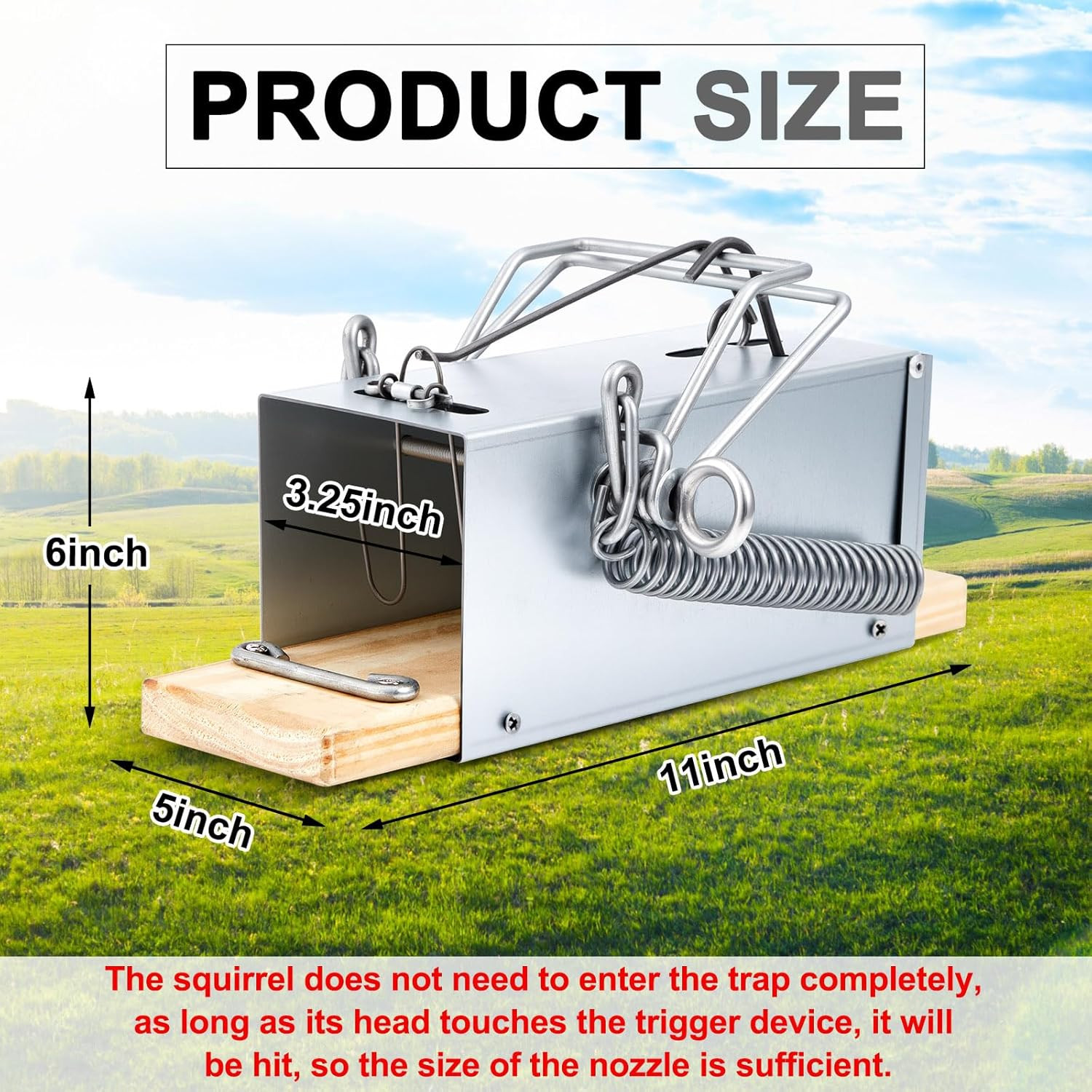1 Pcs Tube Trap Squirrel Trap Outdoor Safe and Effective Pest Control Ground Squ