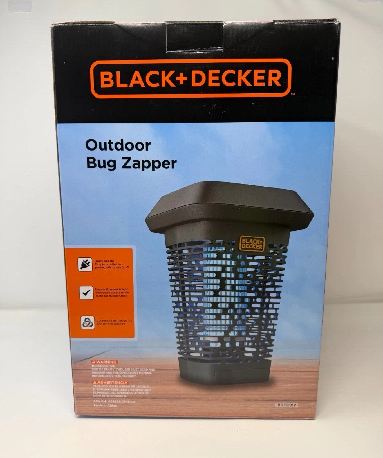 BLACK+DECKER BDPC912 Outdoor Hanging Bug Zapper 1 Acre