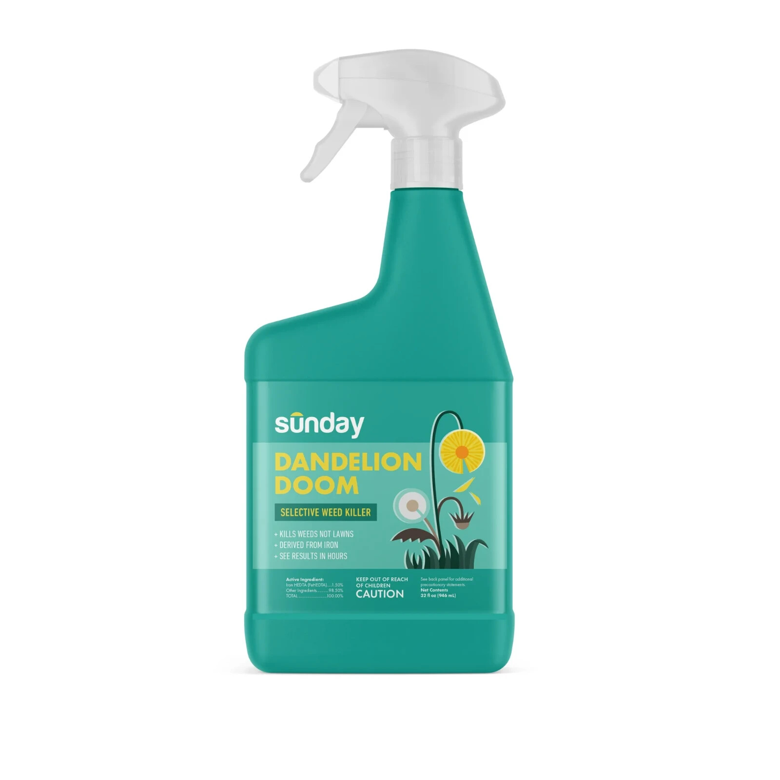 SUNDAY Dandelion Doom Herbicide Spot Treatment – Kills Weed Not Lawns! – NEW!