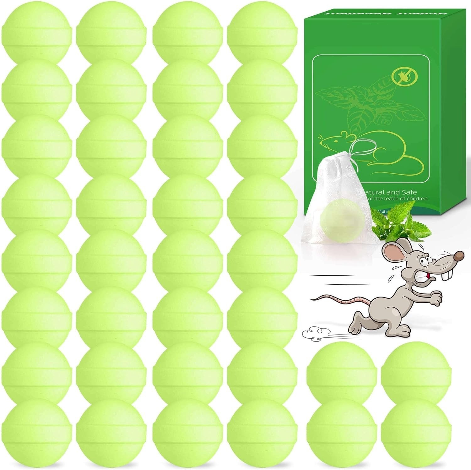Natural Rodent Repellent Peppermint Sachets 24 Pack Mouse Mice Pest – US