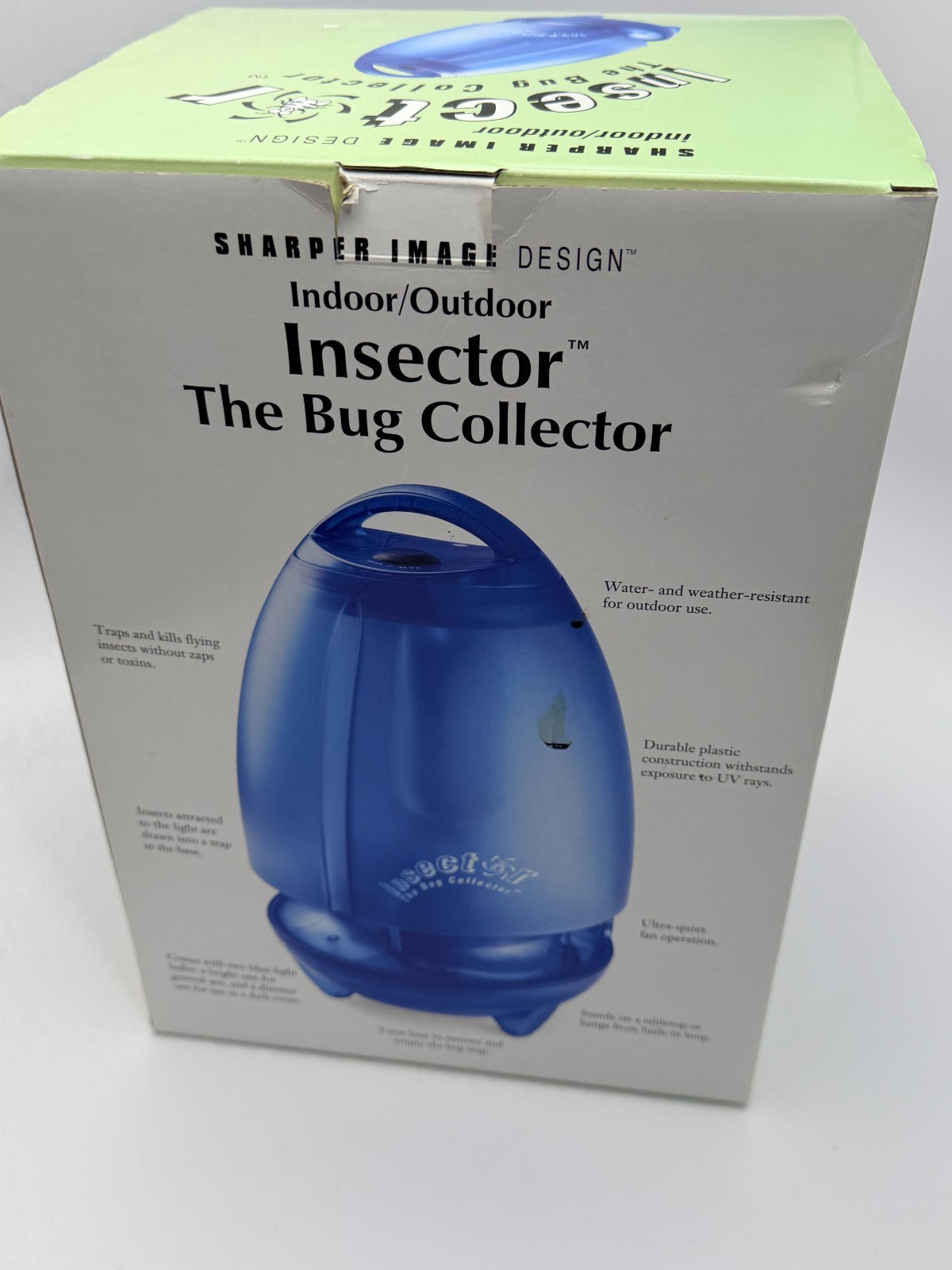 Sharper Image~Insector The Bug Collector Mosquito Fly Gnat Insect Light Trap