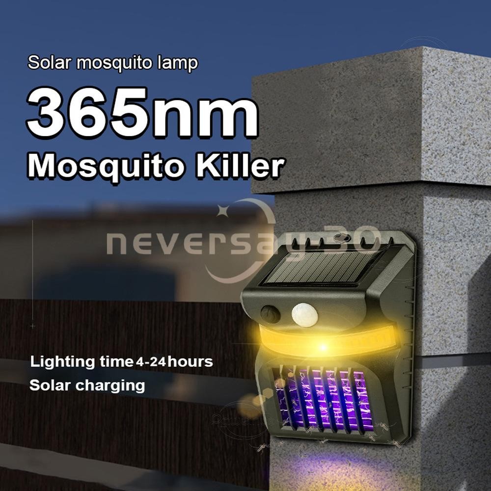 1-5 PACK Solar Powered LED Mosquito Fly Bug Insect Zapper Killer Trap Lamp Light