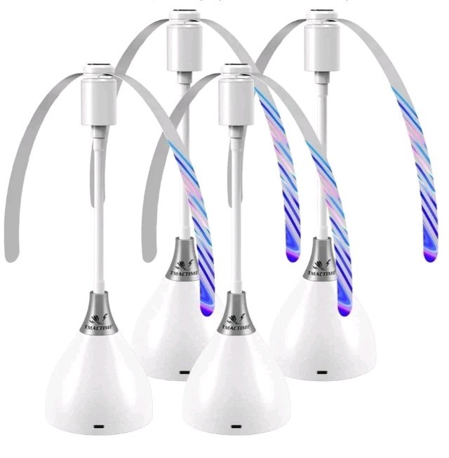TMACTIME Fly Fans for Tables, Effective Fly Fan with Soft Blades, USB 4PCS White