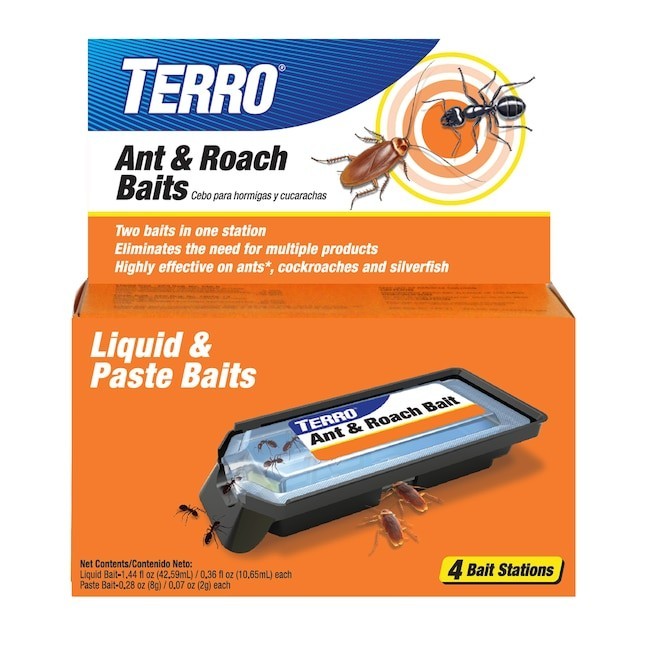 TERRO Ant and Roach 1.72 -fl oz Ready to use Roach bait station 4 -Pack