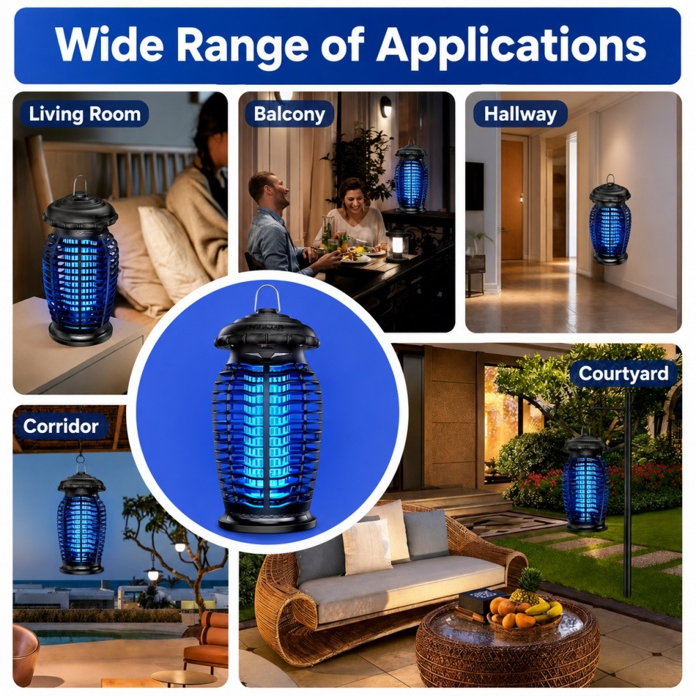 Mosquito Fly Bug Insect Zapper Killer Electronic Light Trap Lamp Indoor Outdoor