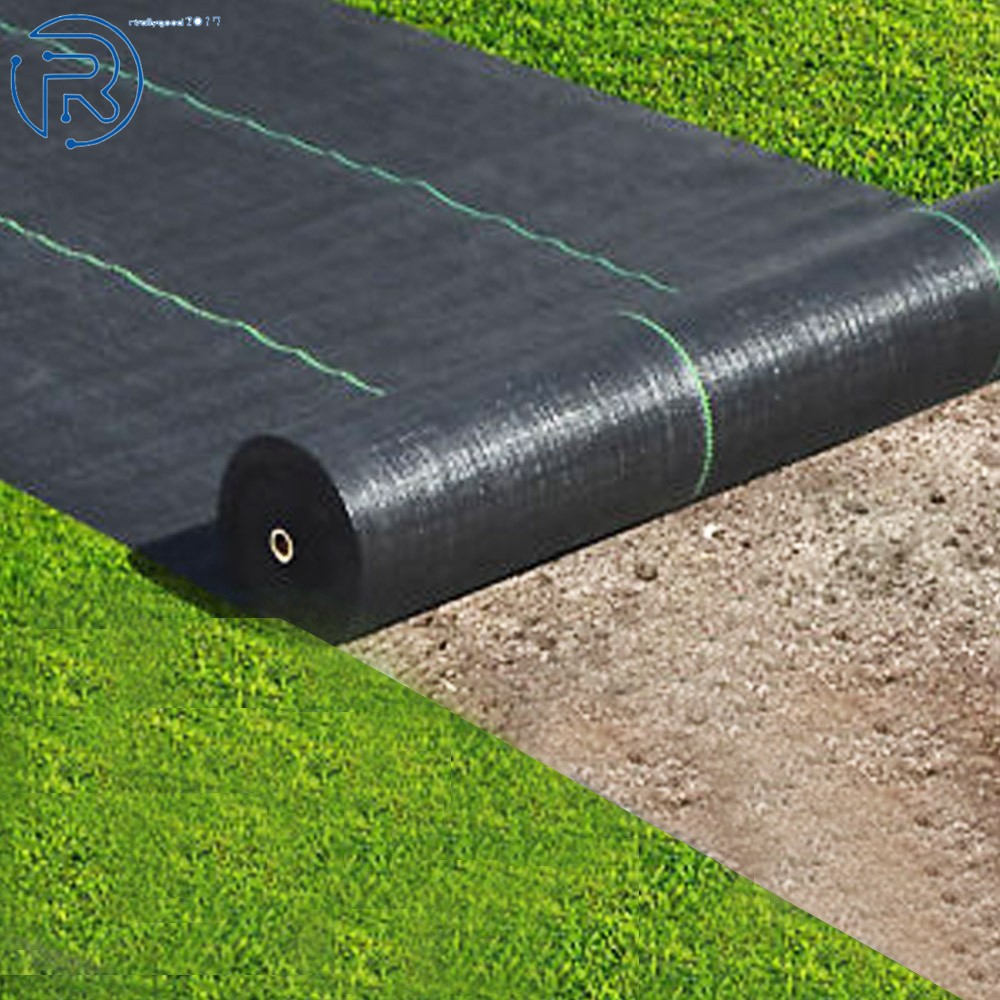 4 × 250FT Polypropylene Weed Barrier Fabric Weed Cover Woven Ground Landscape