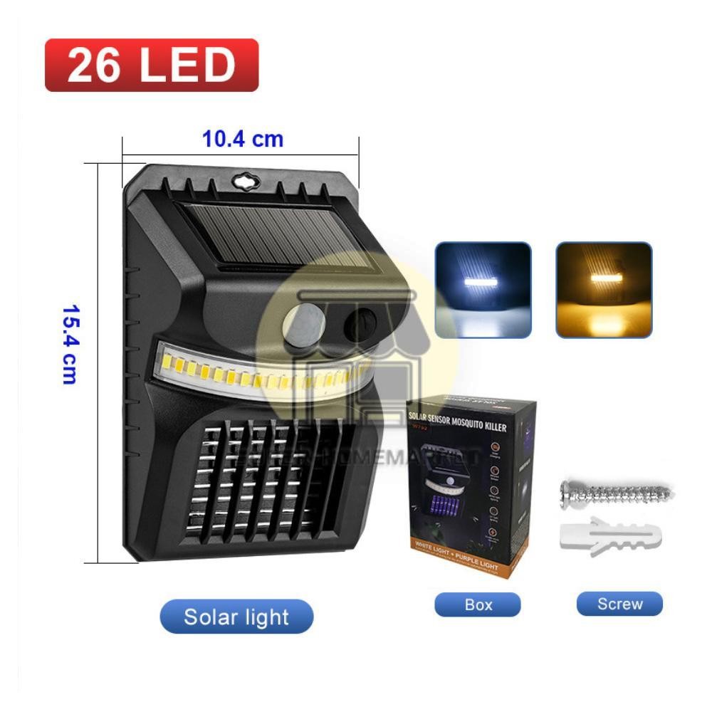 Solar Power Outdoor Mosquito Insect Killer LED Light Trap Fly Bug Zapper Lamps