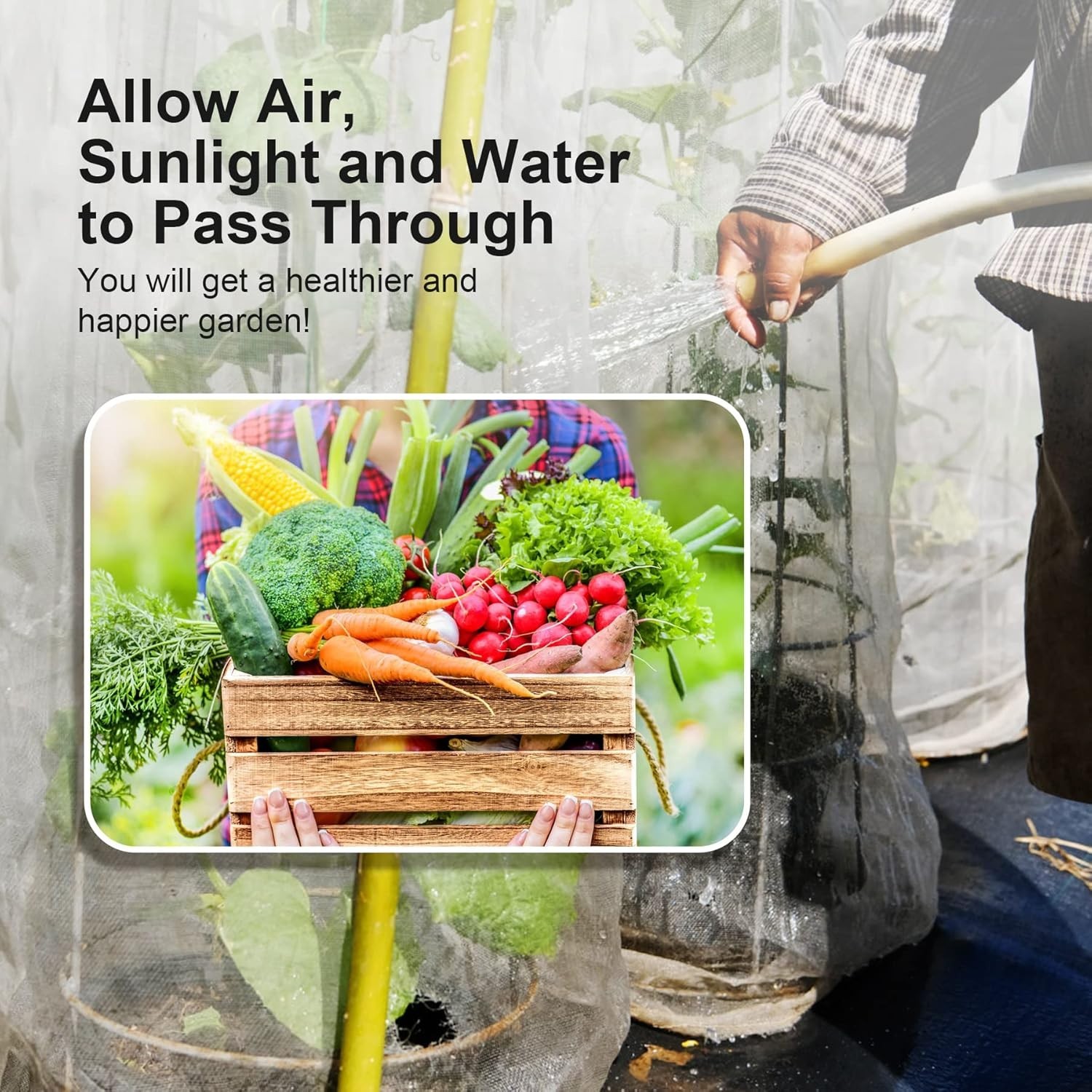 Multi-Purpose HDPE Garden Netting – 4’x10′ Insect Barrier for Healthy Growth