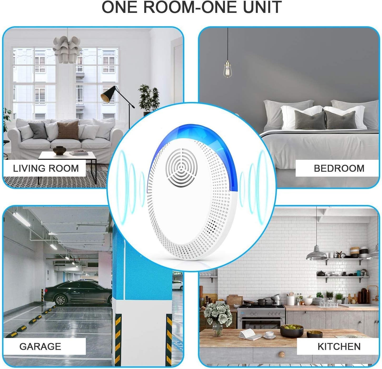 6 Pack Ultrasonic Pest Repeller Electronic Indoor Pest Repellent for Insects