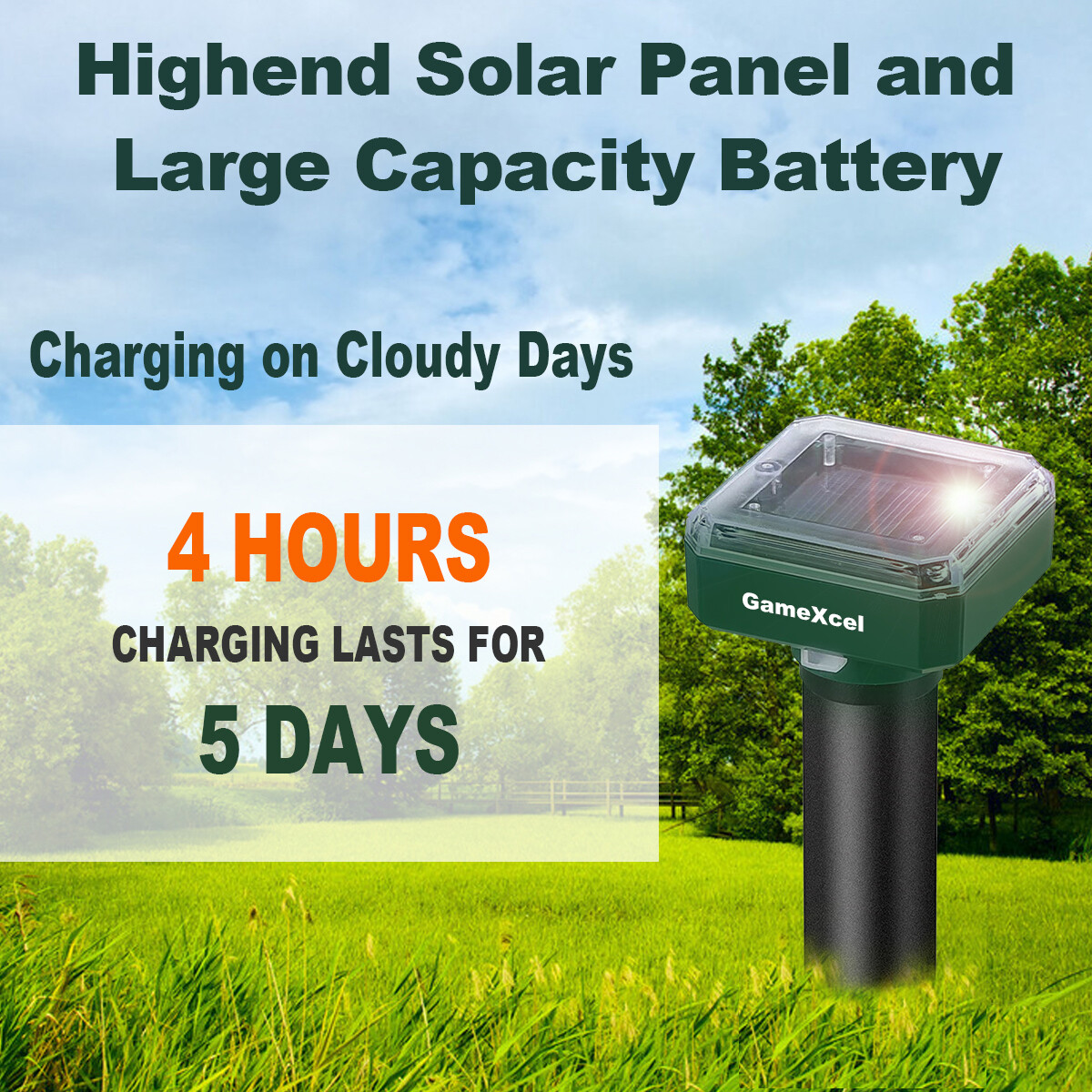 2/4 Pcs Animal Repeller Solar Power Ultrasonic Repellent Mice Gopher Repeller