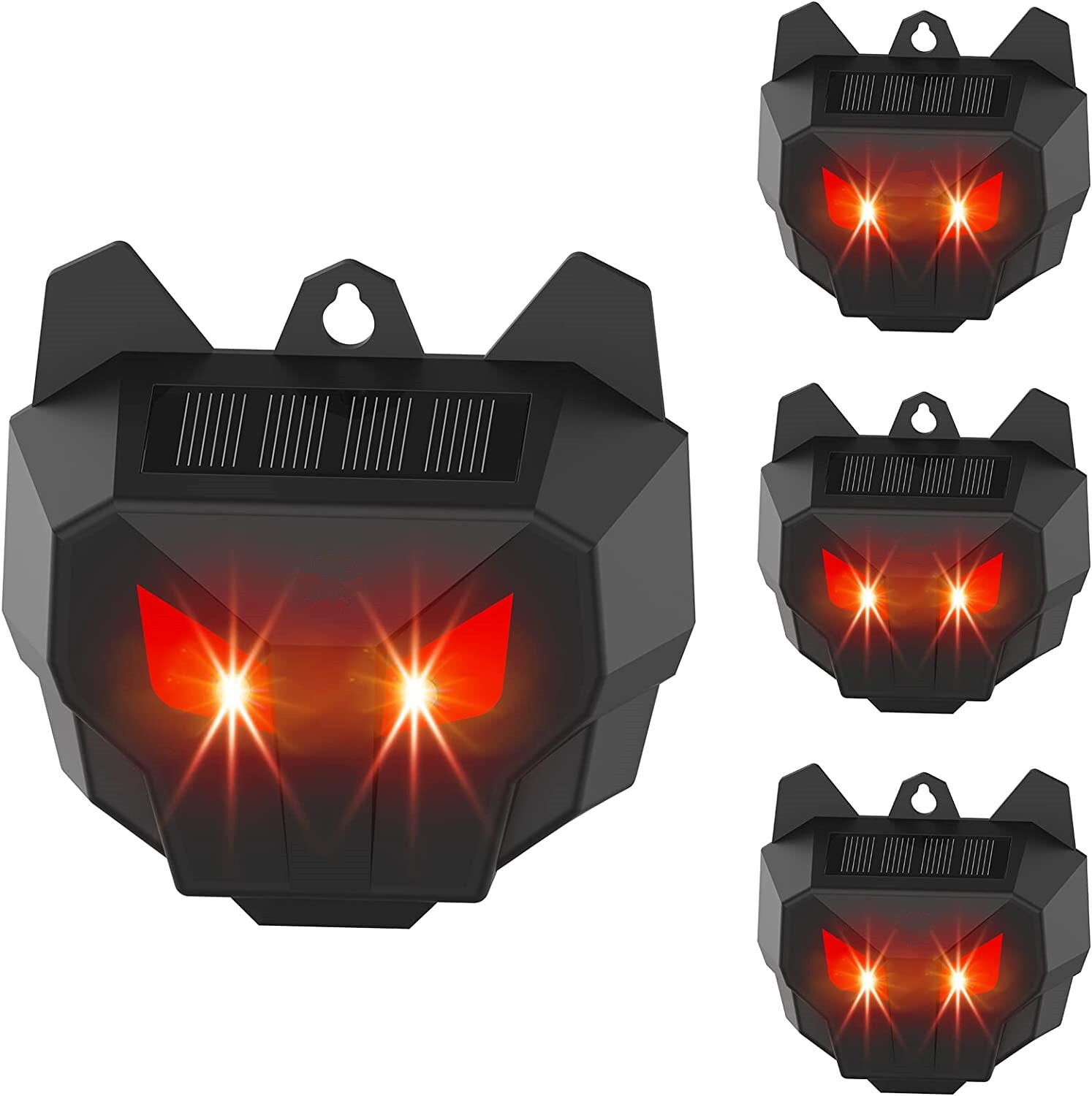 4 X Solar Powered Nocturnal Wild Animal Repeller Bionic Eyes Predator For-Yard
