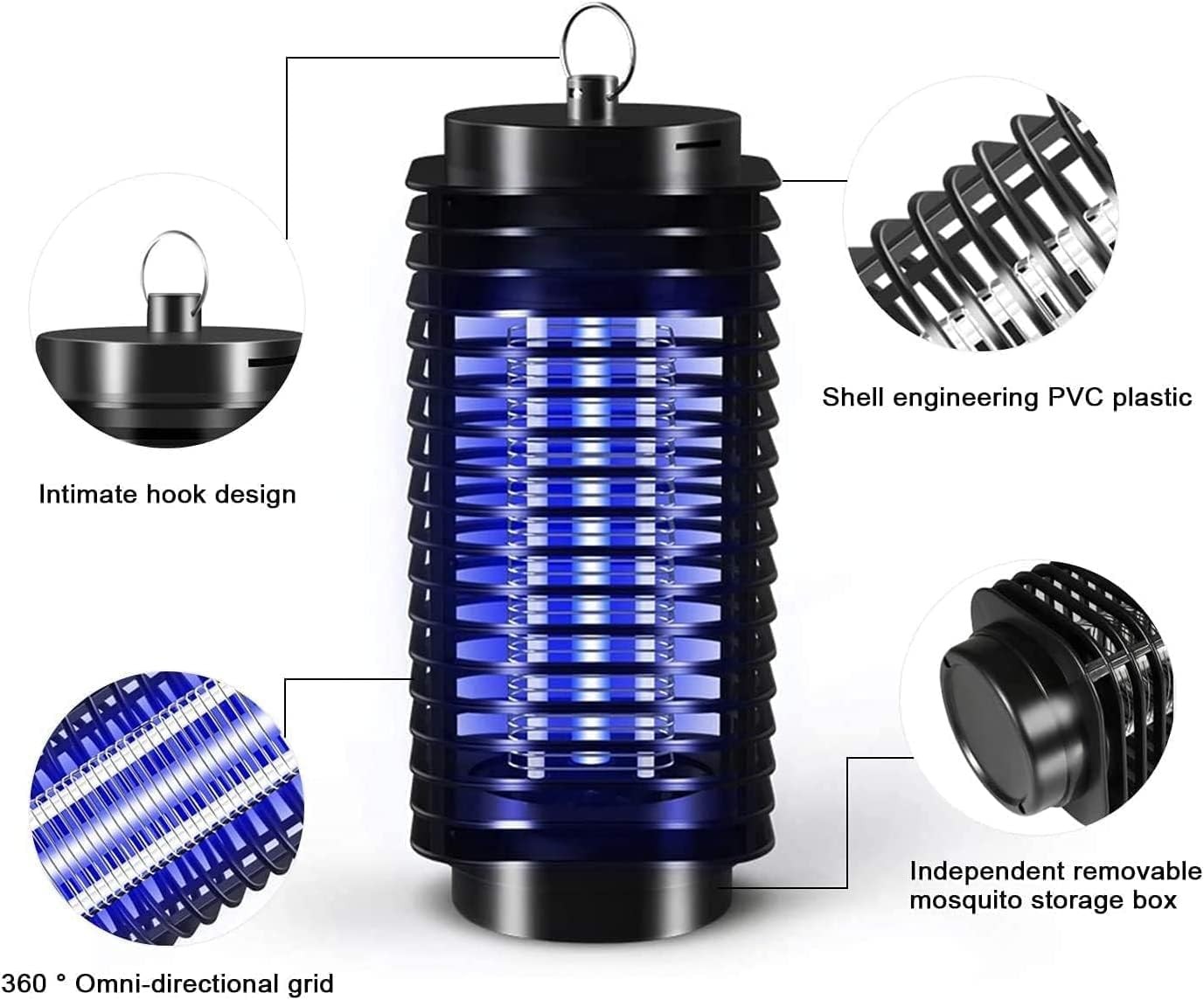 2Pack Electric UV Mosquito Killer Lamp Outdoor/Indoor Fly Bug Insect Zapper Trap