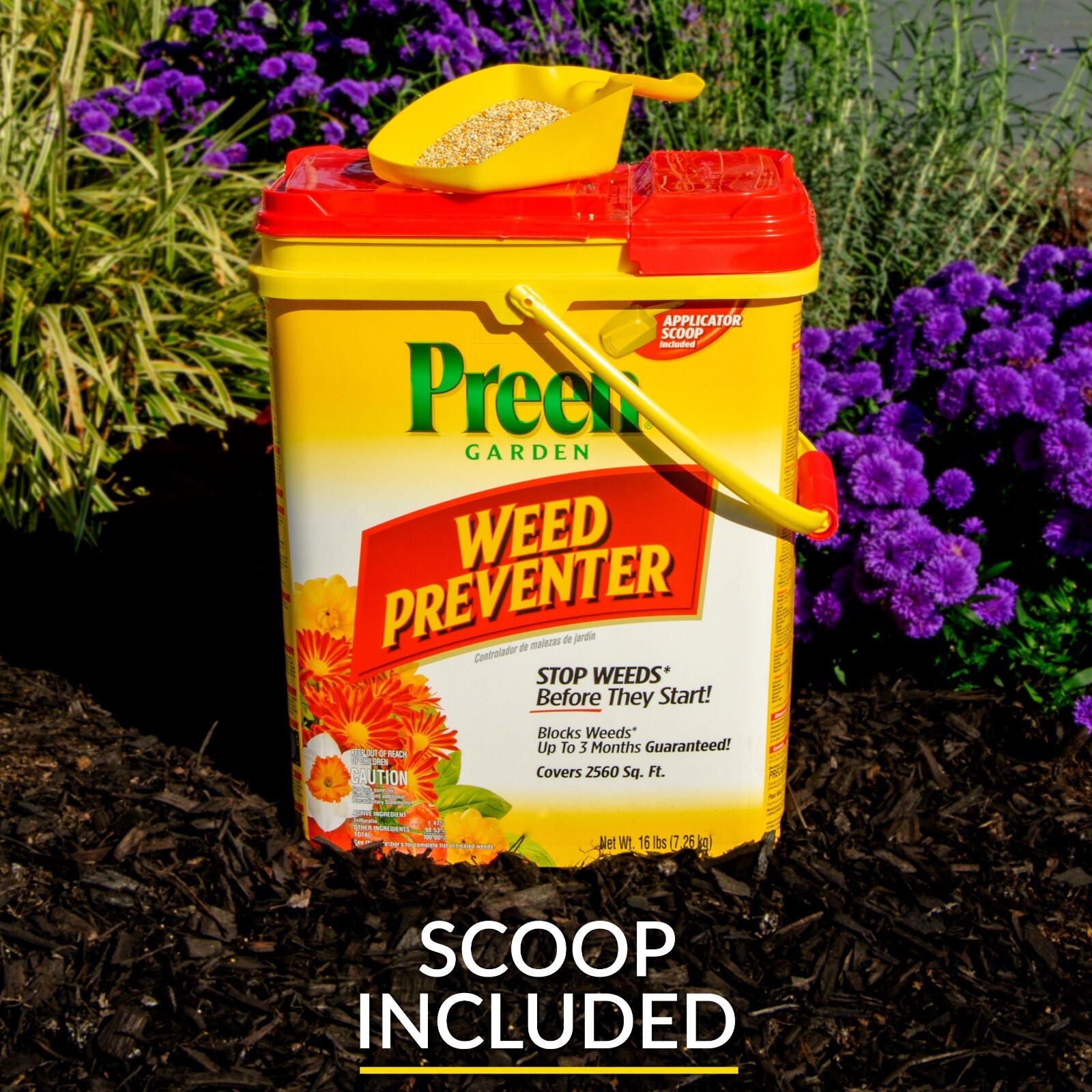 Preen Garden Weed Preventer 16 lbs Covers 2,560 sq. ft. Garden Lawn Backyard NEW