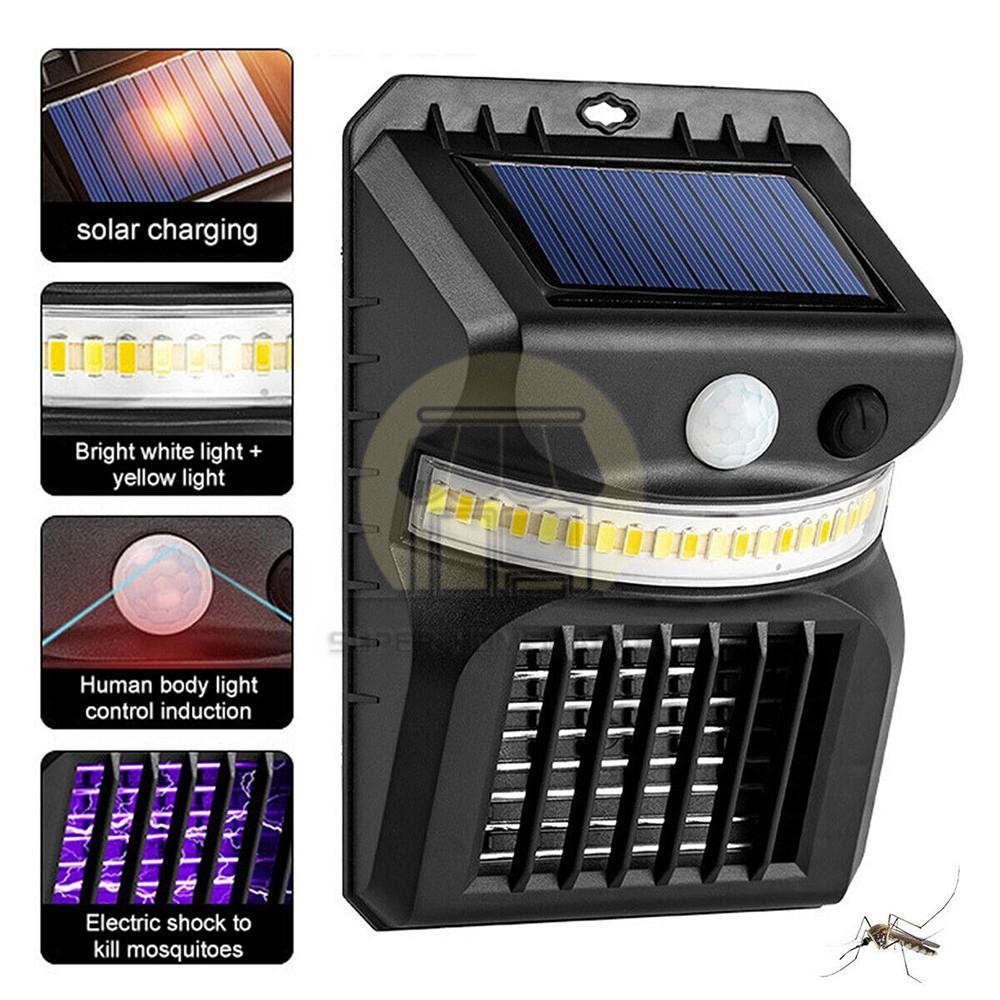 Solar Power Outdoor Mosquito Insect Killer LED Light Trap Fly Bug Zapper Lamps