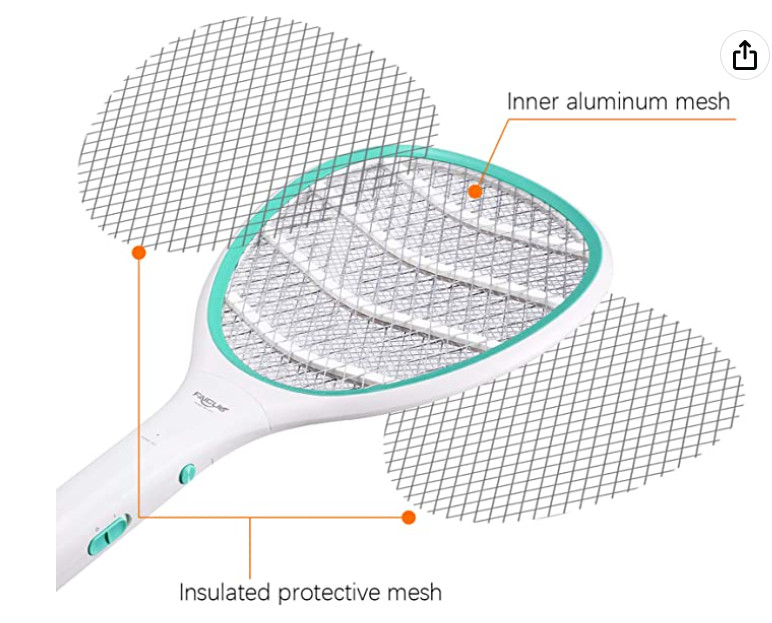 Electric Insect Killer Racket Pachi- kun Mosquito Trap Fly USB Rechargeable