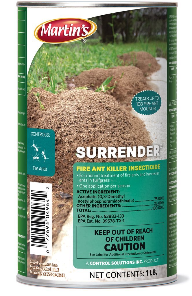 Martin’s Surrender Acephate 75% Fire Ant Killer Mound Insecticide – 1 lb. Can