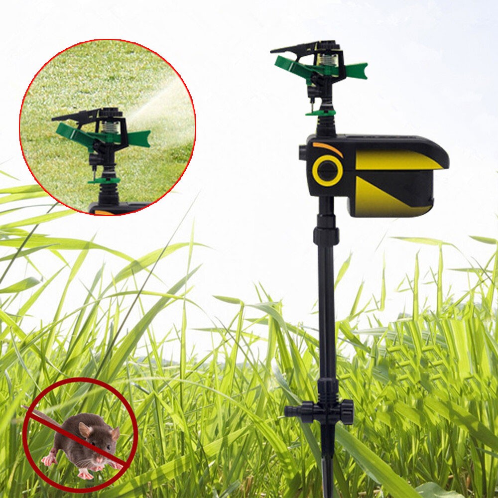 1PCS Solar Animal Repeller Water Sprinkler Sensor Motion Adjustable Durable