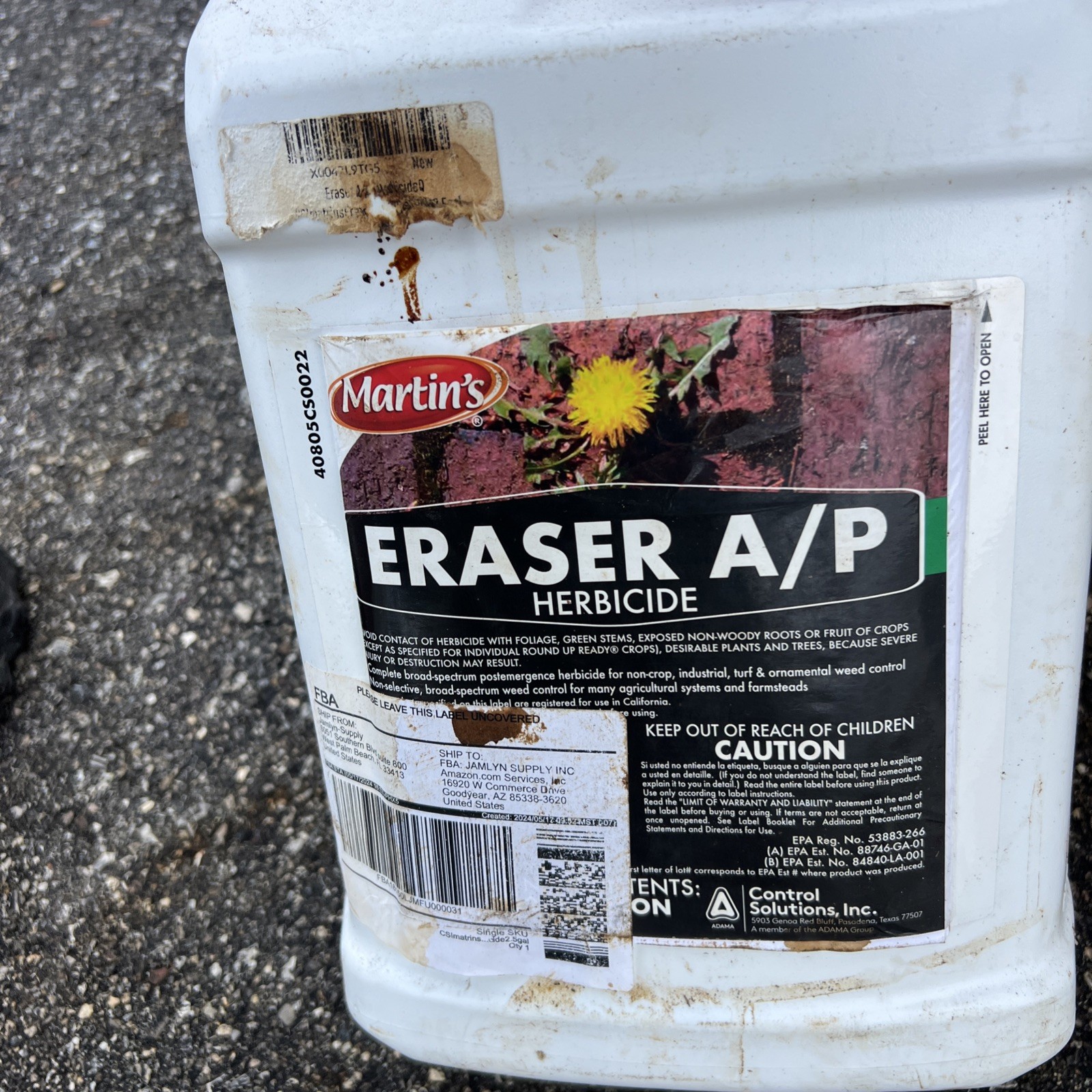 Eraser A/P 2.5 Gallons – 41% Glyphosate + Surfactant Post-emergence Weed Control