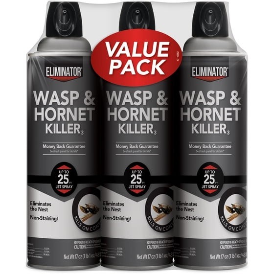 Eliminator Wasp and Hornet Killer Aerosol, 17 Ounces, 3 Pack