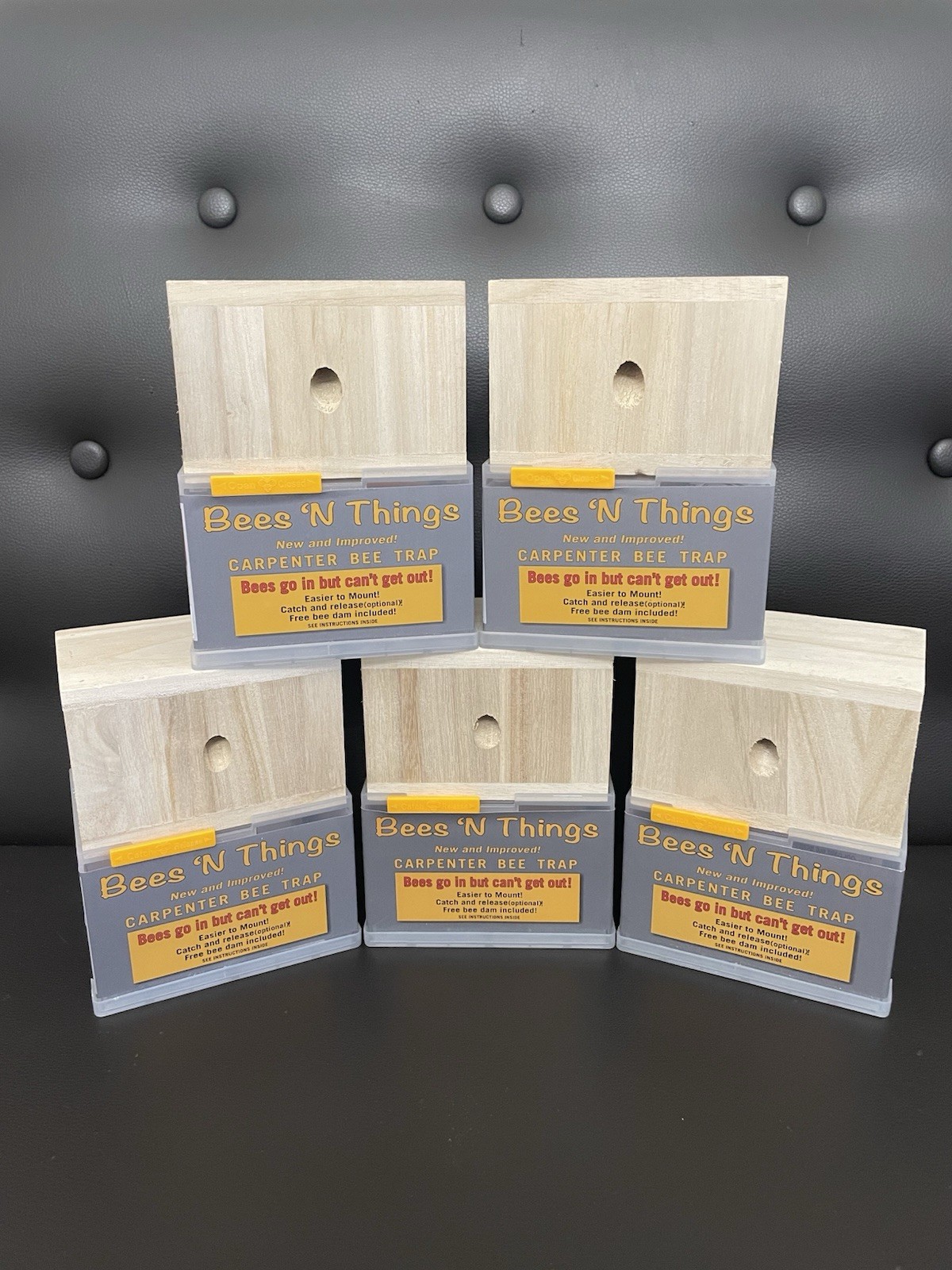 LOT OF 5 Bees ‘N Things Outdoor Hanging Carpenter Bee Trap Free Shipping!
