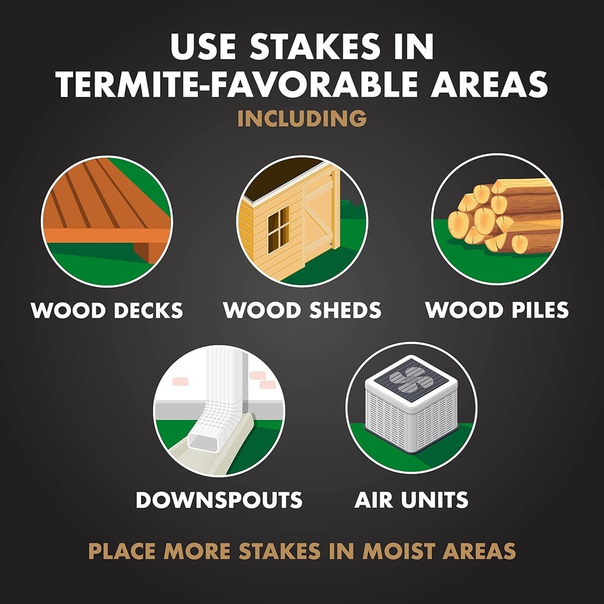 Spectracide Terminate Termite Detection & Killing Replacement Stakes – 5 Count