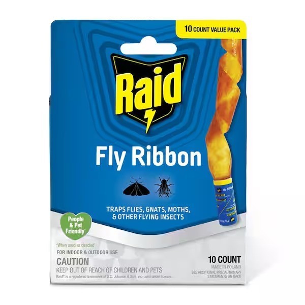 Fly Ribbon Trap 10-Pack – Hanging Sticky Fly Catcher Strips for Indoor & Outdoor