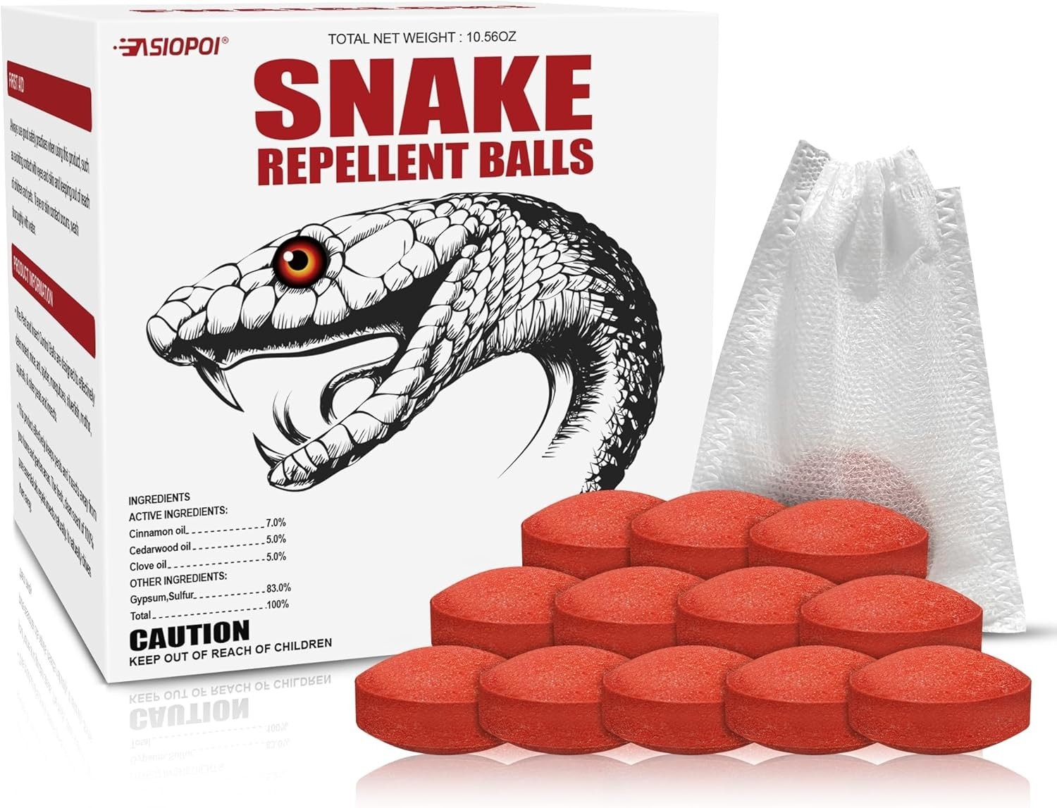 Natural Snake Repellent Balls | Pet & Child Safe, Pack of 12 for Yard Protection