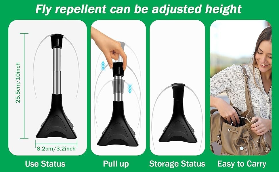 2-4PCS Fly Repellent Fans for Tables with Holographic Blades