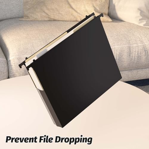 Extra Capacity Plastic Hanging File Folders,12 Pack Reinforced Assorted Colors
