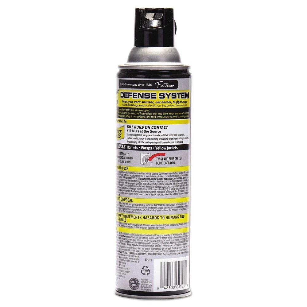 Raid 17.5 oz. Wasp & Hornet Killer Spray (12/CT) New 12 CANS!