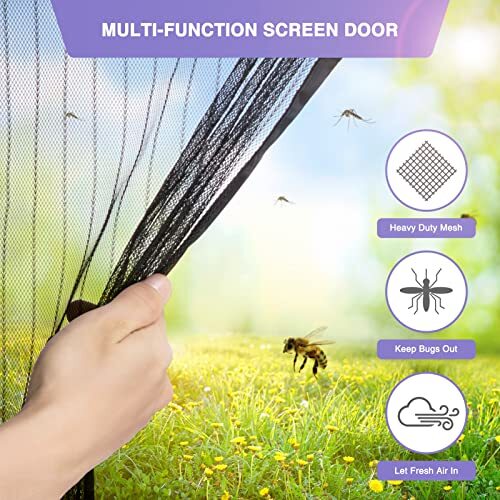 Titan Mall Magnetic Screen Door, Self Sealing Screen Assorted Colors , Sizes