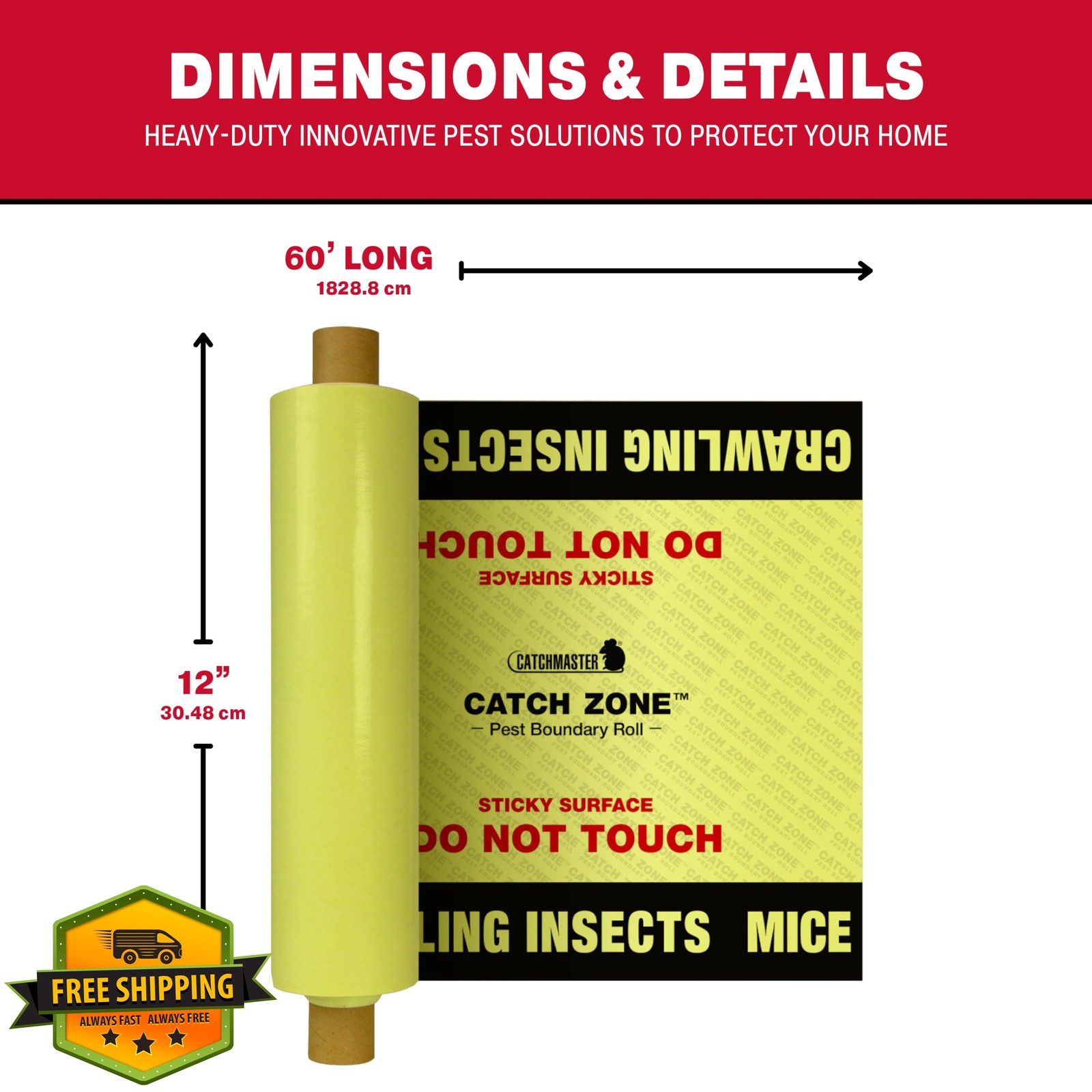 Catchmaster 60FT Catch Zone Pest Boundary Roll