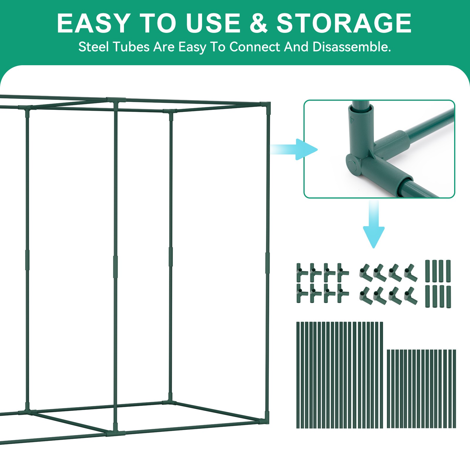 12x4x6FT Walk-in Mesh Crop Cage Plant Cover Protection Tent For Vegetable