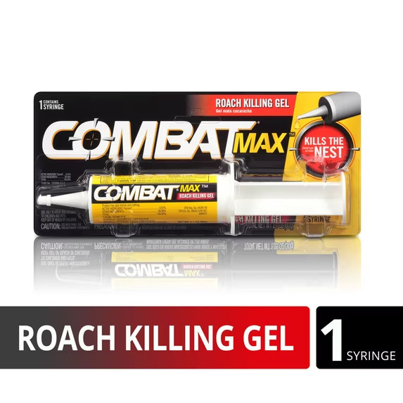 Combat Max Roach Killing Gel 2.1 oz Syringe – Indoor & Outdoor Cockroach Control