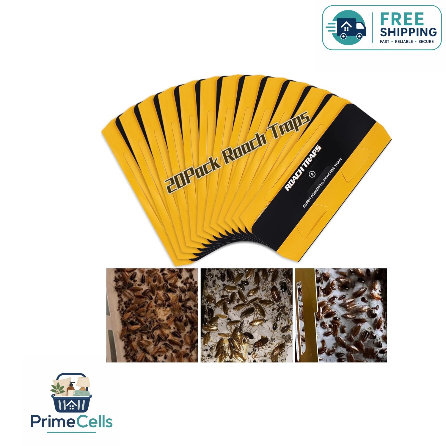 Long-Lasting 20 Pack Roach Traps – Child & Pet Safe for Home Protection