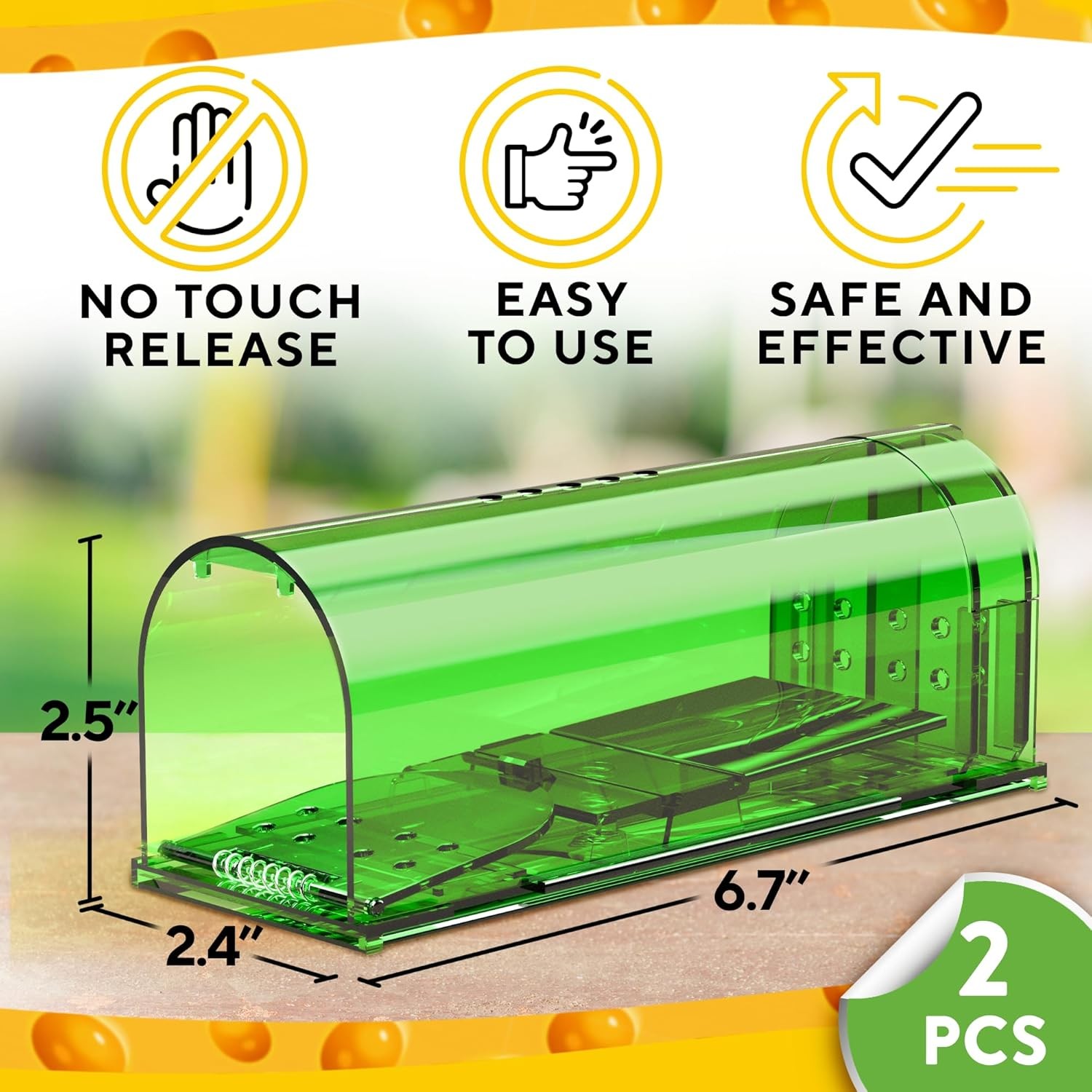 USA Mouse Trap Rat Trap Rodent Trap Live Catch Cage, Easy to Set Up and Reuse
